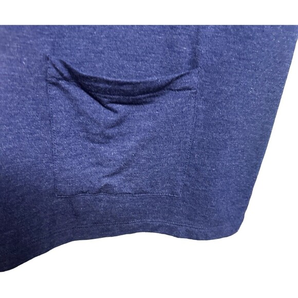 Logo Lounge Vest Women's Sz XS Indigo Multicolor Sheer‎ Back Watercolor Print - Picture 2 of 8